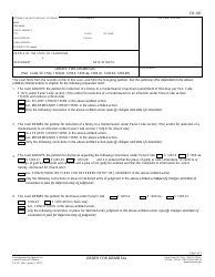 Form CR-181 Order for Dismissal - California