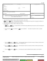 Document preview: Form CR-188 Order on Motion to Vacate Conviction or Sentence - California