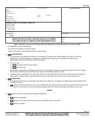 Form CIV-153 &quot;Order on Application to Be Relieved as Attorney on Completion of Limited Scope Representation&quot; - California