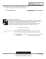 Formulario DV-116 S Aviso De Nueva Fecha De Audiencia Y Orden Sobre La Reemision - California (Spanish), Page 3