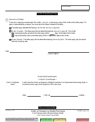 Form CH-630 Order on Request to Modify/Terminate Civil Harassment Restraining Order - California, Page 3