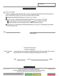 Form SV-630 Order on Request to Modify/Terminate Private Postsecondary School Violence Restraining Order - California, Page 3