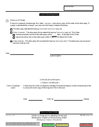 Form WV-630 Order on Request to Modify/Terminate Workplace Violence Restraining Order - California, Page 3