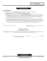 Form GV-730 V Order on Request to Renew Gun Violence Restraining Order - California (Vietnamese), Page 3