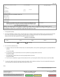 Document preview: Form CIV-161 Order to Show Cause Why Lien or Other Encumbrance on the Property of a Public Officer or Employee Should Not Be Stricken and Released - California