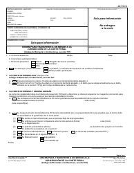Document preview: Formulario JV-710 S Orden Para Transferir a Un Menor a La Jurisdiccion De La Corte Penal - California (Spanish)