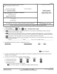 Document preview: Formulario FL-260 S Peticion De Custodia Y Manutencion De Hijos Menores - California (Spanish)