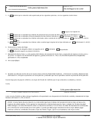 Formulario FL-260 S Peticion De Custodia Y Manutencion De Hijos Menores - California (Spanish), Page 2