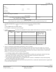 Document preview: Form CR-183 (MIL-183) Petition for Dismissal (Military Personnel) - California