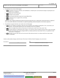Form CR-183 (MIL-183) Petition for Dismissal (Military Personnel) - California, Page 2