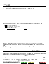 Form TH-110 &quot;Order to Show Cause and Temporary Restraining Order&quot; - California, Page 3