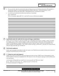 Formulario GV-100 S Peticion De Orden De Restriccion De Armas De Fuego - California (Spanish), Page 3