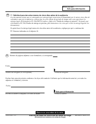 Formulario GV-100 S Peticion De Orden De Restriccion De Armas De Fuego - California (Spanish), Page 4