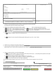 Document preview: Form HC-003 Petition for Writ of Habeas Corpus - Penal Commitment - California