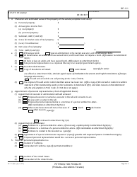 Form DE-111 &quot;Petition for Probate&quot; - California, Page 2