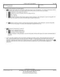 Form TH-100 &quot;Petition for Order Prohibiting Abuse or Program Misconduct&quot; - California, Page 2
