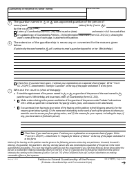 Form GC-210(PE) Petition to Extend Guardianship of the Person - California, Page 2