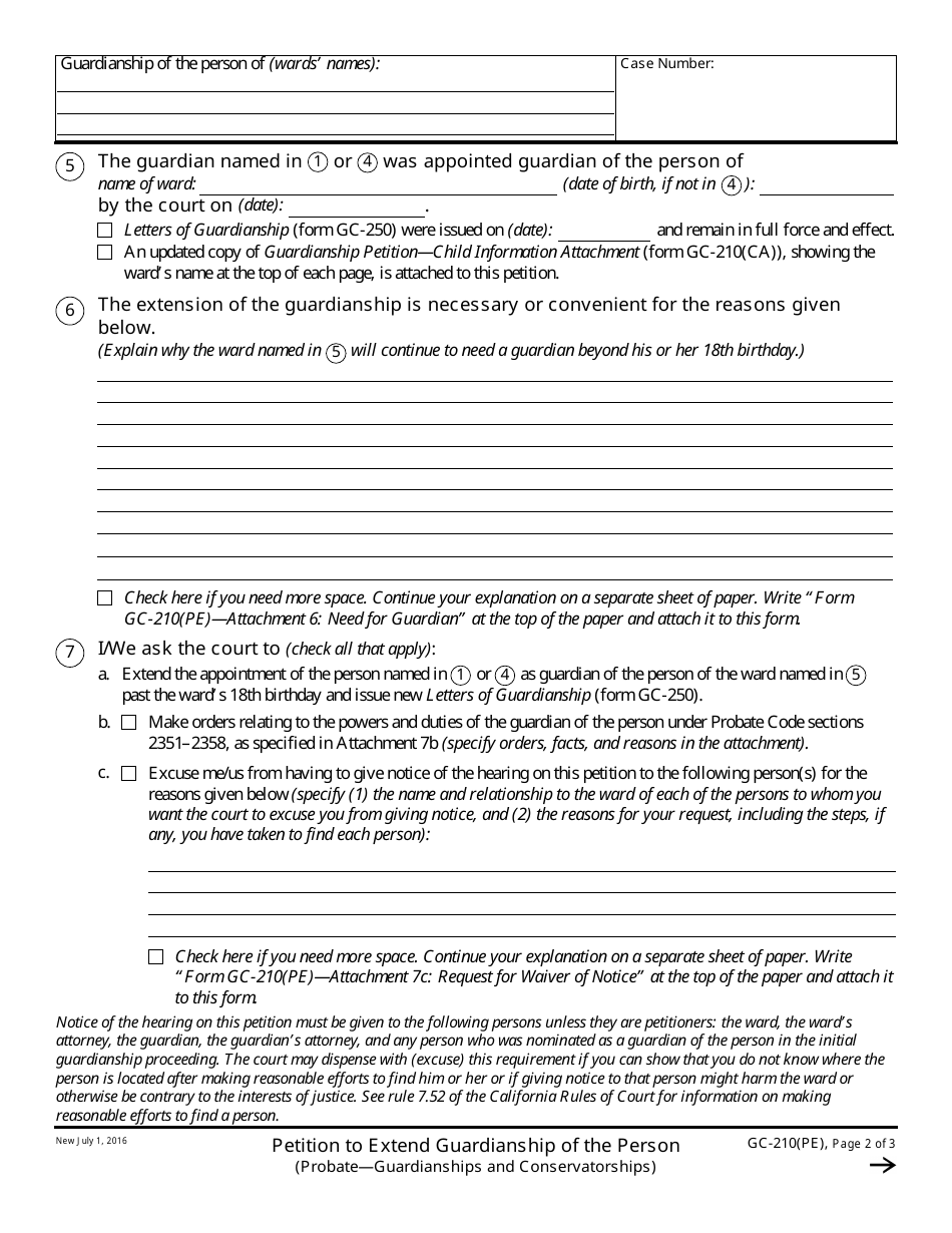 Form GC-210(PE) - Fill Out, Sign Online and Download Fillable PDF ...