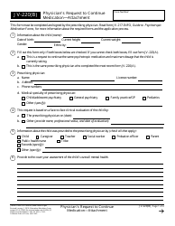 Document preview: Form JV-220(B) Physician's Request to Continue Medication - Attachment - California