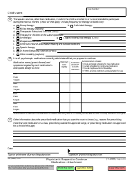 Form JV-220(B) Physician&#039;s Request to Continue Medication - Attachment - California, Page 4