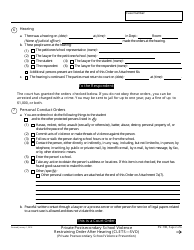 Form SV-130 &quot;Private Postsecondary School Violence Restraining Order After Hearing&quot; - California, Page 2