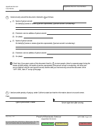 Form APP-109E Proof of Electronic Service (Appellate Division) - California, Page 2