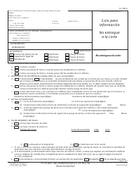 Formulario FL-100 S Petition - Marriage/Domestic Partnership - California (Spanish)