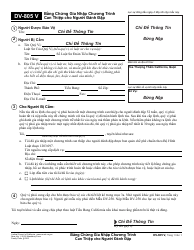 Document preview: Form DV-805 V Proof of Enrollment for Batterer Intervention Program - California (Vietnamese)