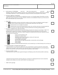 Form CR-101 Plea Form, With Explanations and Waiver of Rights - Felony - California, Page 2
