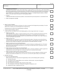 Form CR-101 Plea Form, With Explanations and Waiver of Rights - Felony - California, Page 4