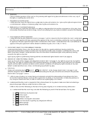 Form CR-101 Plea Form, With Explanations and Waiver of Rights - Felony - California, Page 5