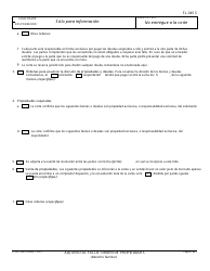 Formulario FL-345 S Adjunto Al Fallo: Orden De Propiedades - California (Spanish), Page 2