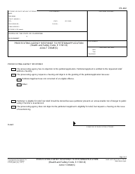 Document preview: Form CR-402 Prosecuting Agency's Response to Petition/Application (Health and Safety Code, 11361.8) Adult Crime(S) - California