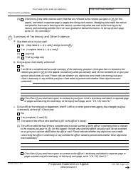 Form CR-135 Proposed Statement on Appeal (Misdemeanor) - California, Page 5