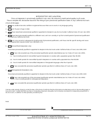 Form INT-110 Qualifications of a Noncertified or Nonregistered Spoken Language Interpreter - California, Page 5