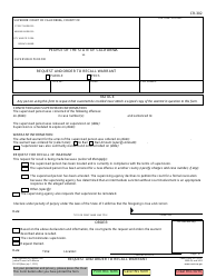 Document preview: Form CR-302 Request and Order to Recall Warrant - California