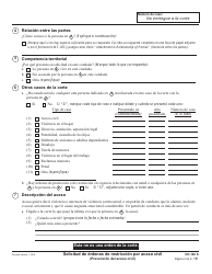 Formulario CH-100 S Solicitud De Ordenes De Restriccion Por Acoso Civil - California (Spanish), Page 2