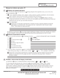 Formulario CH-100 S Solicitud De Ordenes De Restriccion Por Acoso Civil - California (Spanish), Page 4