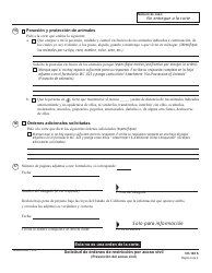 Formulario CH-100 S Solicitud De Ordenes De Restriccion Por Acoso Civil - California (Spanish), Page 6