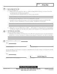 Form CH-100 V &quot;Request for Civil Harassment Restraining Orders&quot; - California (Vietnamese), Page 6