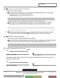 Form CH-100 Request for Civil Harassment Restraining Orders - California, Page 6