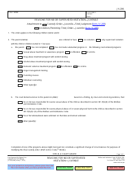 Document preview: Form JV-206 Reasons for No or Supervised Visitation " Juvenile - California