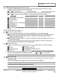 Form DV-100 Request for Domestic Violence Restraining Order - California, Page 2