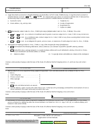 Form CIV-100 Request for Entry of Default (Application to Enter Default) - California, Page 2