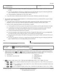 Form CIV-105 Request for Entry of Default (Fair Debt Buying Practices Act) - California, Page 2