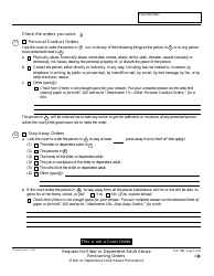 Form EA-100 Request for Elder or Dependent Adult Abuse Restraining Orders - California, Page 5