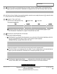 Form EA-100 Request for Elder or Dependent Adult Abuse Restraining Orders - California, Page 7