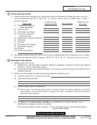 Formulario EA-100 S &quot;Solicitud De Orden De Restriccion De Maltrato De Anciano O Adulto Dependiente&quot; - California (Spanish), Page 3