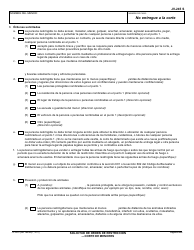 Formulario JV-245 S Solicitud De Orden De Restriccion&quot;corte De Menores - California (Spanish), Page 3