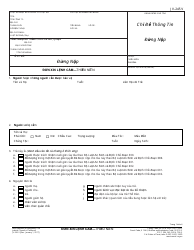 Document preview: Form JV-245 V Request for Restraining Order - Juvenile - California (Vietnamese)